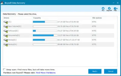 Скриншот приложения iBoysoft Data Recovery for Windows - №2