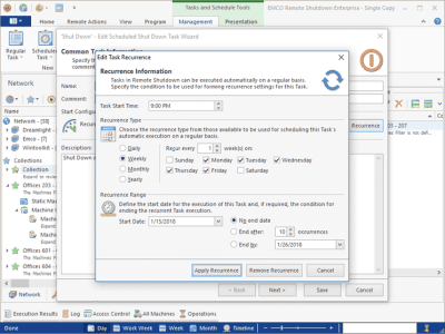 Скриншот приложения EMCO Remote Shutdown - №6