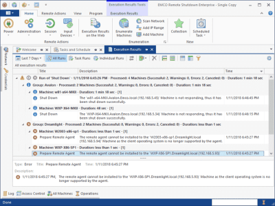 Скриншот приложения EMCO Remote Shutdown - №7