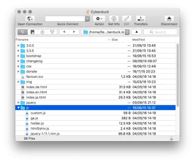 Скриншот приложения Cyberduck для Mac - №2