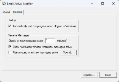 Скриншот приложения Email Arrival Notifier - №2