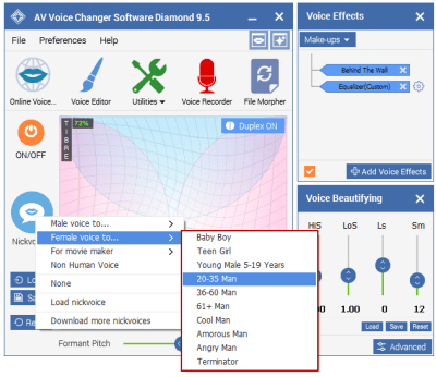 Скриншот приложения AV Voice Changer Software Diamond - №3