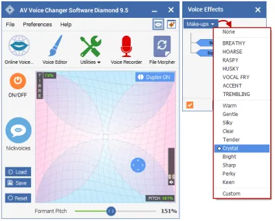 Скриншот приложения AV Voice Changer Software Diamond - №5