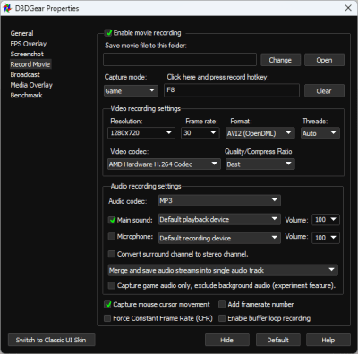 Скриншот приложения D3DGear - №4