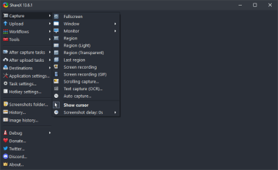 Скриншот приложения ShareX - №3