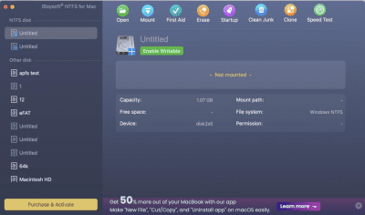 Скриншот приложения iBoysoft NTFS for Mac - №1