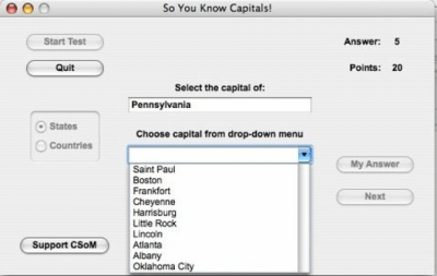 Скриншот приложения So You Know Capitals! - №1