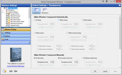 Скриншот приложения Actual Transparent Window - №1