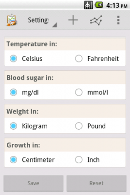 Скриншот приложения Health Measure Graph - №1