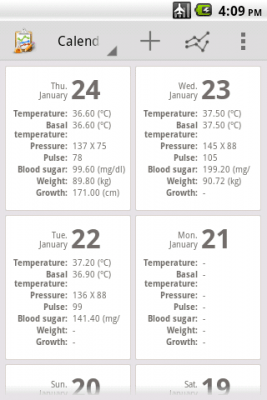 Скриншот приложения Health Measure Graph - №7