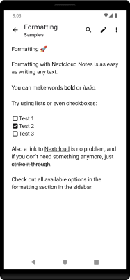 Скриншот приложения Nextcloud Notes - №4