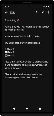 Скриншот приложения Nextcloud Notes - №5