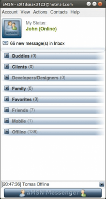 Скриншот приложения aMSN - №1