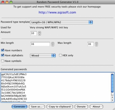 Скриншот приложения Random Password Generator - №1