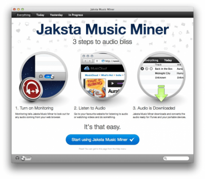 Скриншот приложения Jaksta Music Miner for Mac - №1