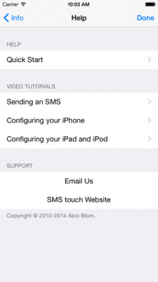 Скриншот приложения SMS touch - №3