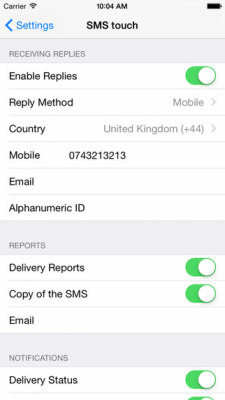 Скриншот приложения SMS touch - №4