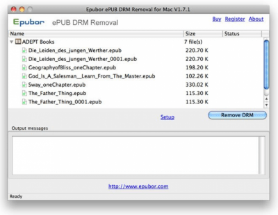 Скриншот приложения ePUB DRM Removal - №1