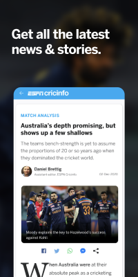 Скриншот приложения ESPNcricinfo - №6