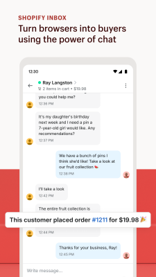 Скриншот приложения Shopify Inbox - №4