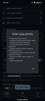 Скриншот приложения ScreenStream - №8
