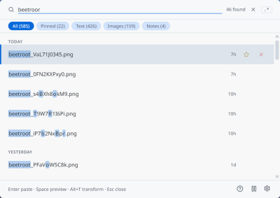 Скриншот приложения Beetroot - менеджер буфера обмена для Windows - №2