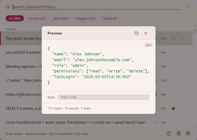 Скриншот приложения Beetroot - менеджер буфера обмена для Windows - №6