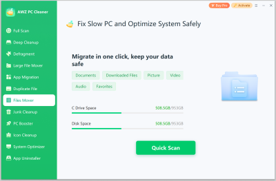Скриншот приложения AWZ PC Cleaner - №3