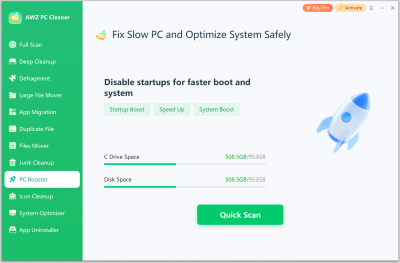 Скриншот приложения AWZ PC Cleaner - №4