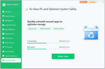 Скриншот приложения AWZ PC Cleaner - №6