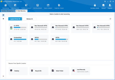 Скриншот приложения MiniTool Partition Wizard Free - №2