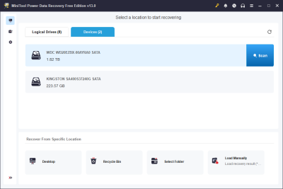 Скриншот приложения MiniTool Power Data Recovery Free Edition - №2
