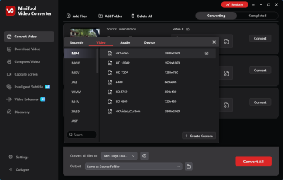 Скриншот приложения MiniTool Video Converter - №1