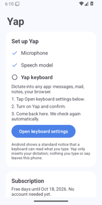 Скриншот приложения Yap для Android - №2