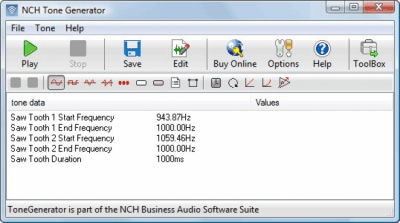 Скриншот приложения NCH Tone Generator - №1