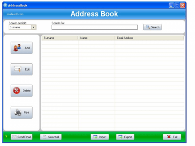 Скриншот приложения SSuite Office - Address Book Portable - №1