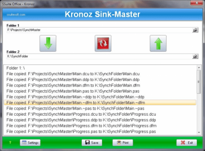 Скриншот приложения SSuite Office - Kronoz Sync Master - №1