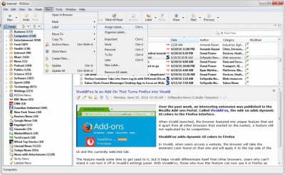 Скриншот приложения RSSOwl - №3