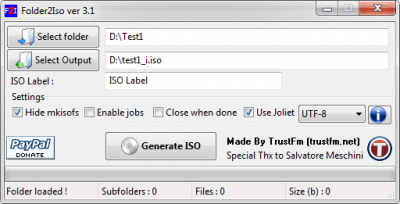 Скриншот приложения Folder2Iso - №1