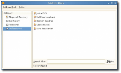 Скриншот приложения Ekiga - №3
