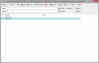 Скриншот приложения Batch XLS and XLSX Converter - №1