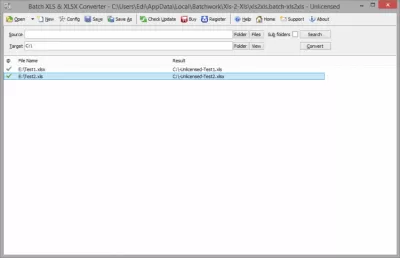 Скриншот приложения Batch XLS and XLSX Converter - №3