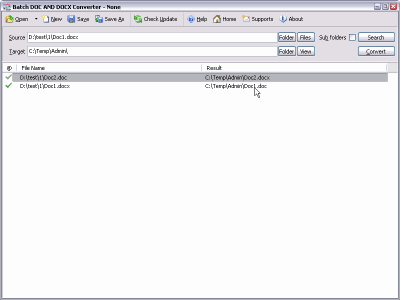 Скриншот приложения Batch DOC and DOCX Converter - №1