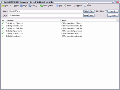 Скриншот приложения Batch CHM to Word Converter - №1