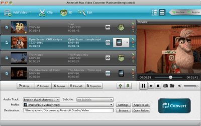 Скриншот приложения Aiseesoft Video Converter Platinum for Mac - №1