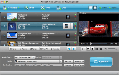 Скриншот приложения Aiseesoft Video Converter Standart for Mac - №1