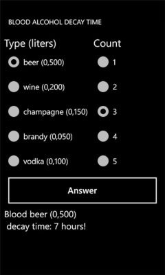Скриншот приложения Alcohol Blood Decay - №3