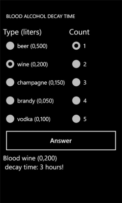 Скриншот приложения Alcohol Blood Decay - №4