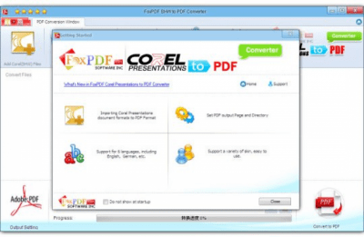 Скриншот приложения FoxPDF Corel Presentations to PDF Converter - №1