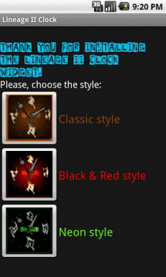 Скриншот приложения Lineage II Clock widget - №4